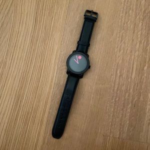COPY - Movado Bold watch, black with pink perfect condition